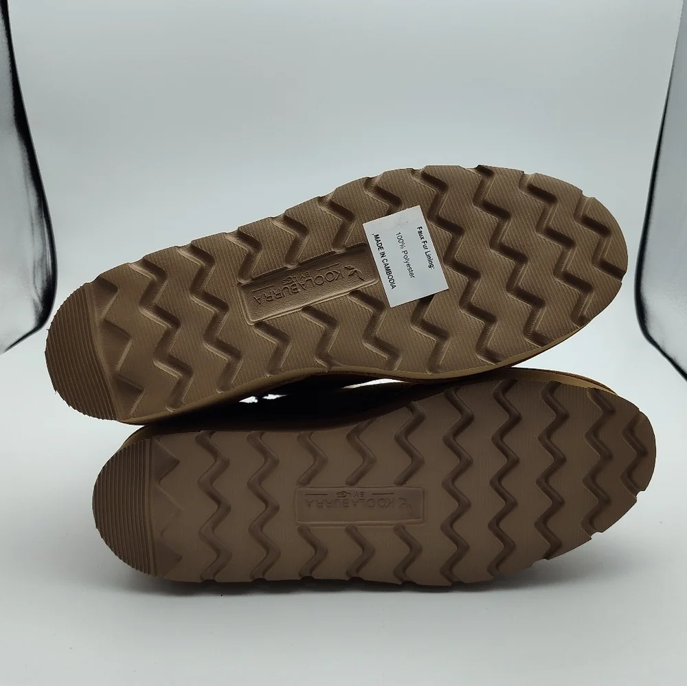 New UGG Koolaburra Suede Wedge Kelissa Mini Winter Boot In Tan 🤎 Size 10_11